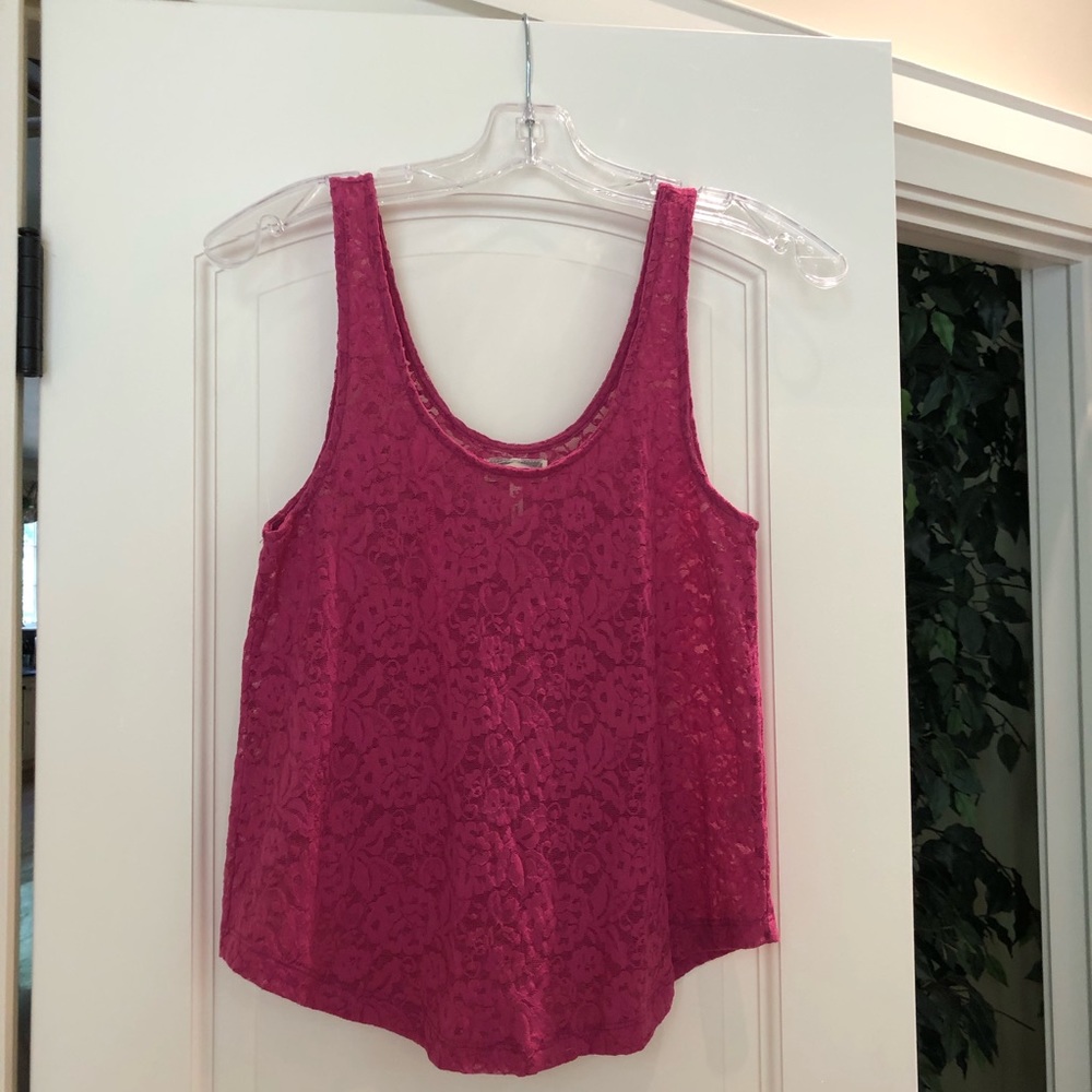 Kirra Magenta Lace Blouse